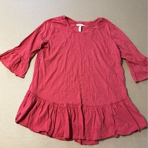 Matilda Jane Red Ruffle Medium Women Top